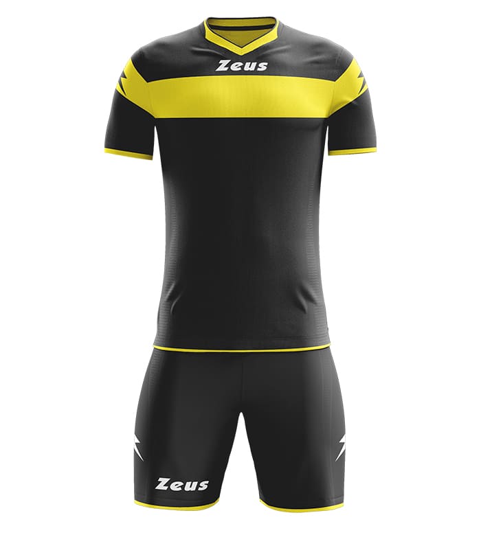 Zeus Tenue Apollo Trikot + Korte Broek 2-delig zwart/geel
