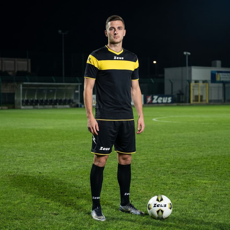 Zeus Tenue Apollo Trikot + Korte Broek 2-delig zwart/geel