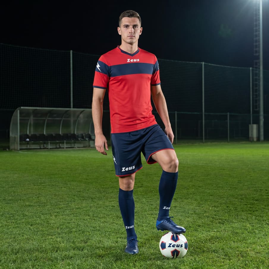 Zeus Kit Apollo Trikot-Set + Shorts 2-delig rosso/blu