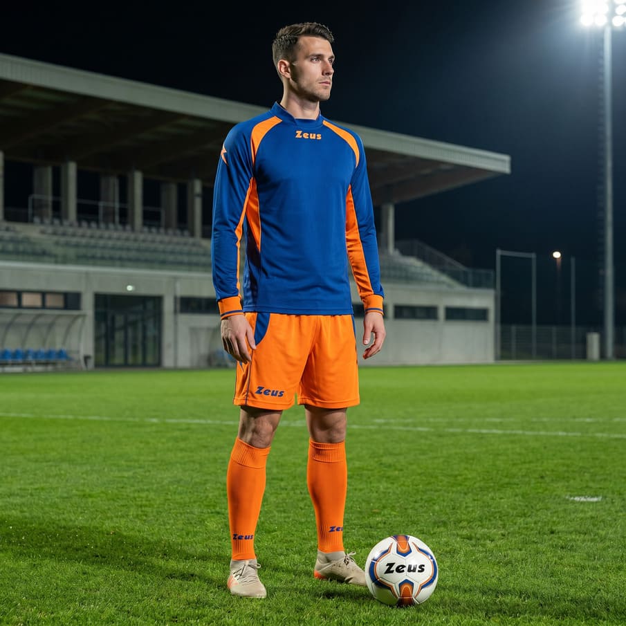 Zeus Kit Pippo Tricotset + Short 2-delig blauw/oranje