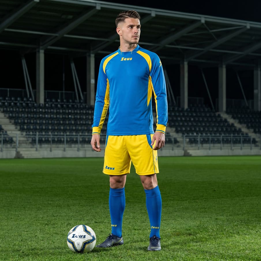 Zeus Kit Pippo Trikotset + Shorts 2-delig royal/geel