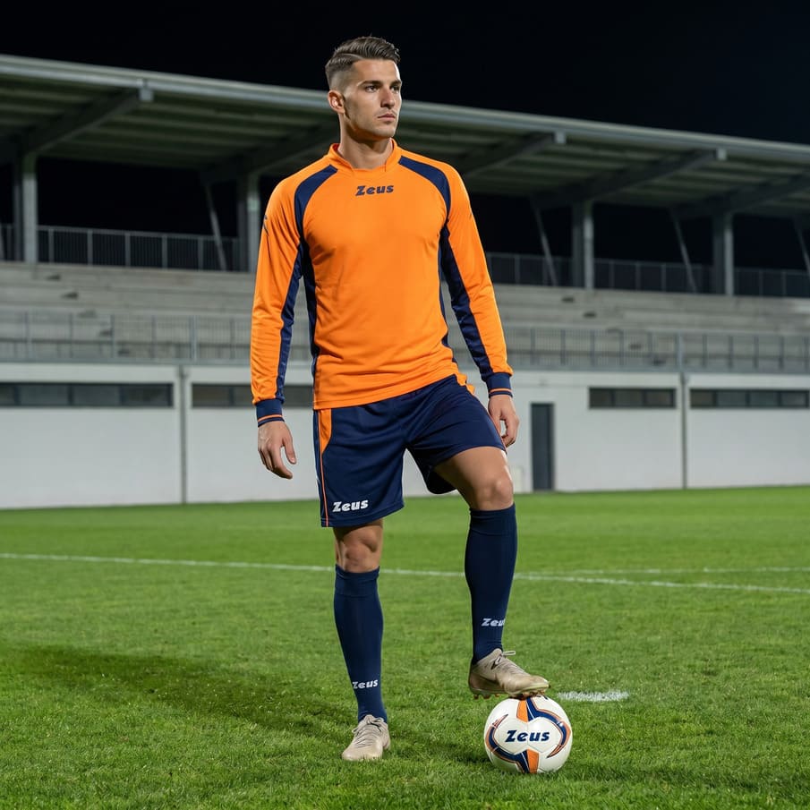 Zeus Kit Pippo Trikot-Set + Shorts 2-delig arancio/blu