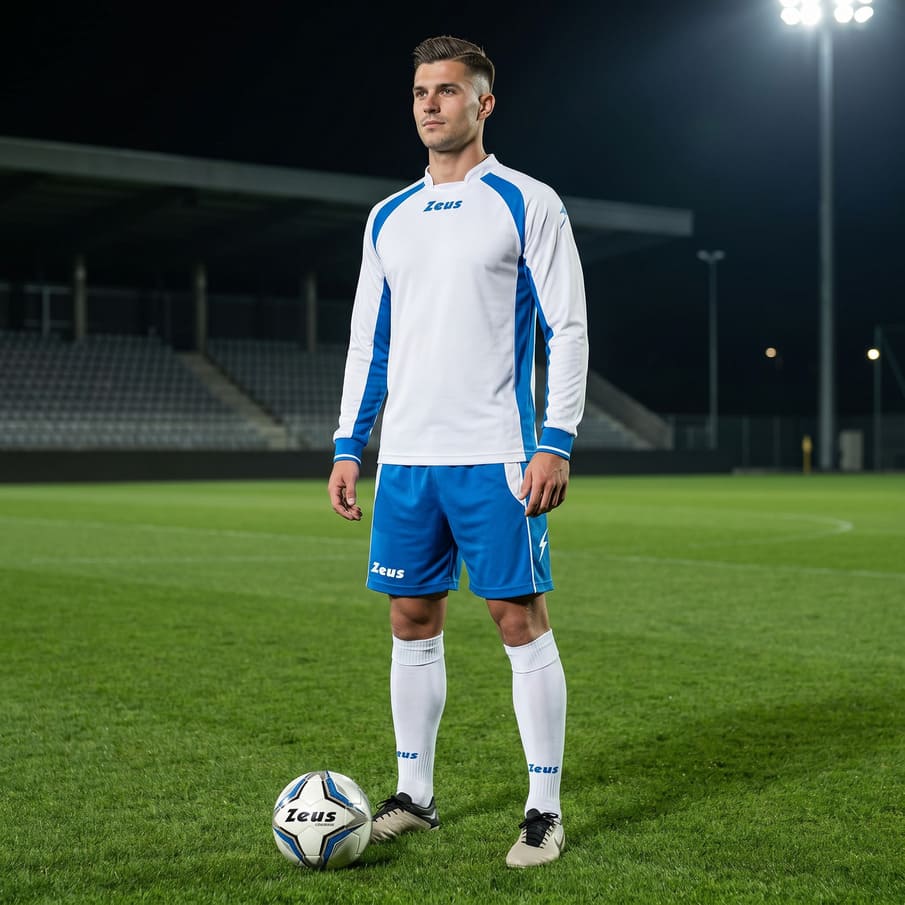 Zeus Kit Pippo T-shirt-set + korte broek 2-delig wit/koningsblauw