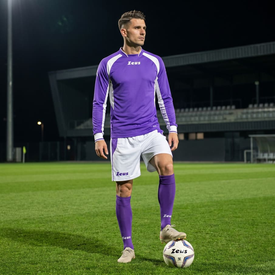 Zeus Kit Pippo Trikot-Set + Shorts 2-delig paars/wit