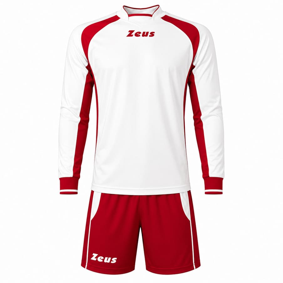 Zeus Set Trikot + Short Pippo 2-teilig wit/rood