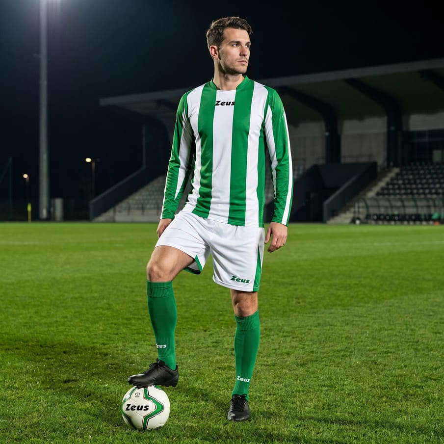 Zeus Kit Zagor tricotset + short 2-delig wit/groen