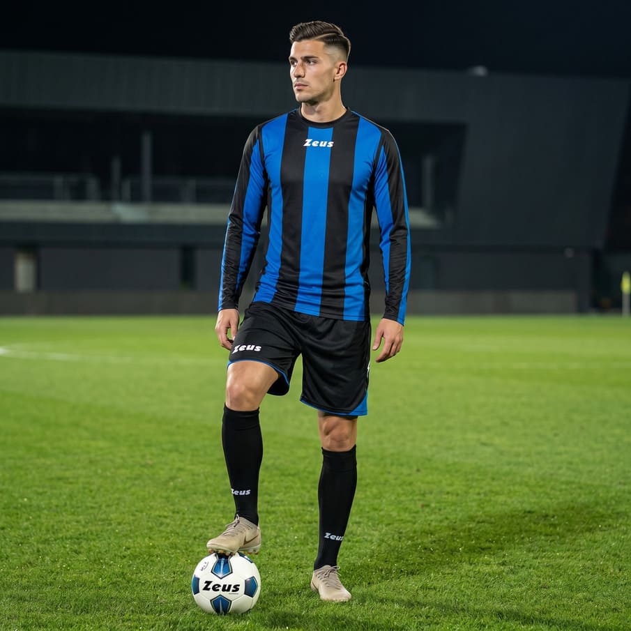 Zeus Kit Zagor tricotset + short 2-delig zwart/royal