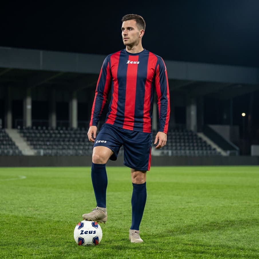 Zeus Kit Zagor Trikot-Set + Shorts 2-delig blauw/rood