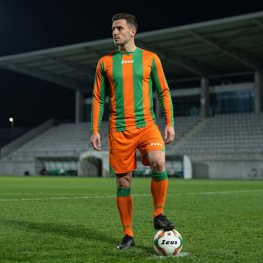 Zeus Kit Zagor Tricotset + Shorts 2-delig oranje/groen