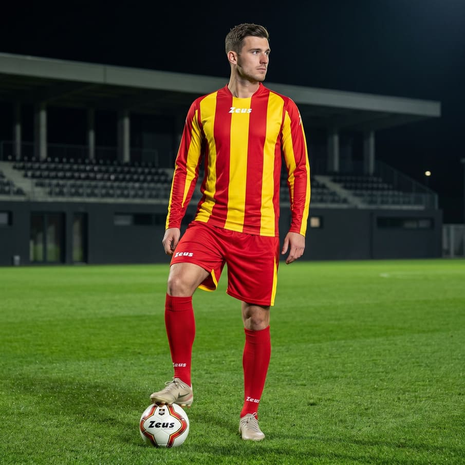 Zeus Kit Zagor Tri­cot­set + Short 2-delig rood/geel