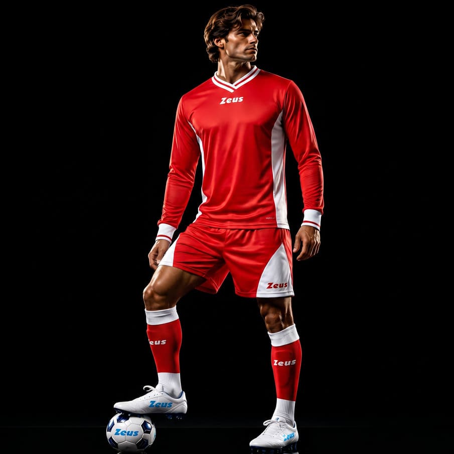 Zeus Kit Dedalo Trikotset 2-delig rood/wit
