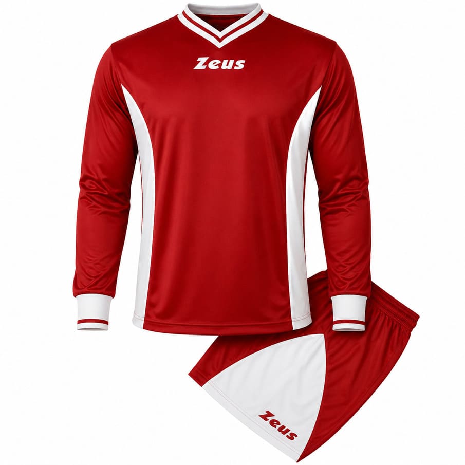 Zeus Kit Dedalo Trikot-set 2-delig bordeaux/wit