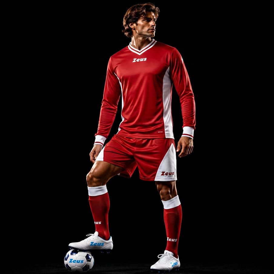 Zeus Kit Dedalo Trikot-set 2-delig bordeaux/wit