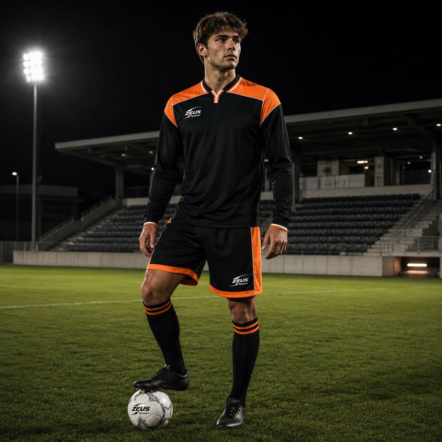 Zeus Kit Hermes Trikot-Set 2-delig zwart/oranje/wit