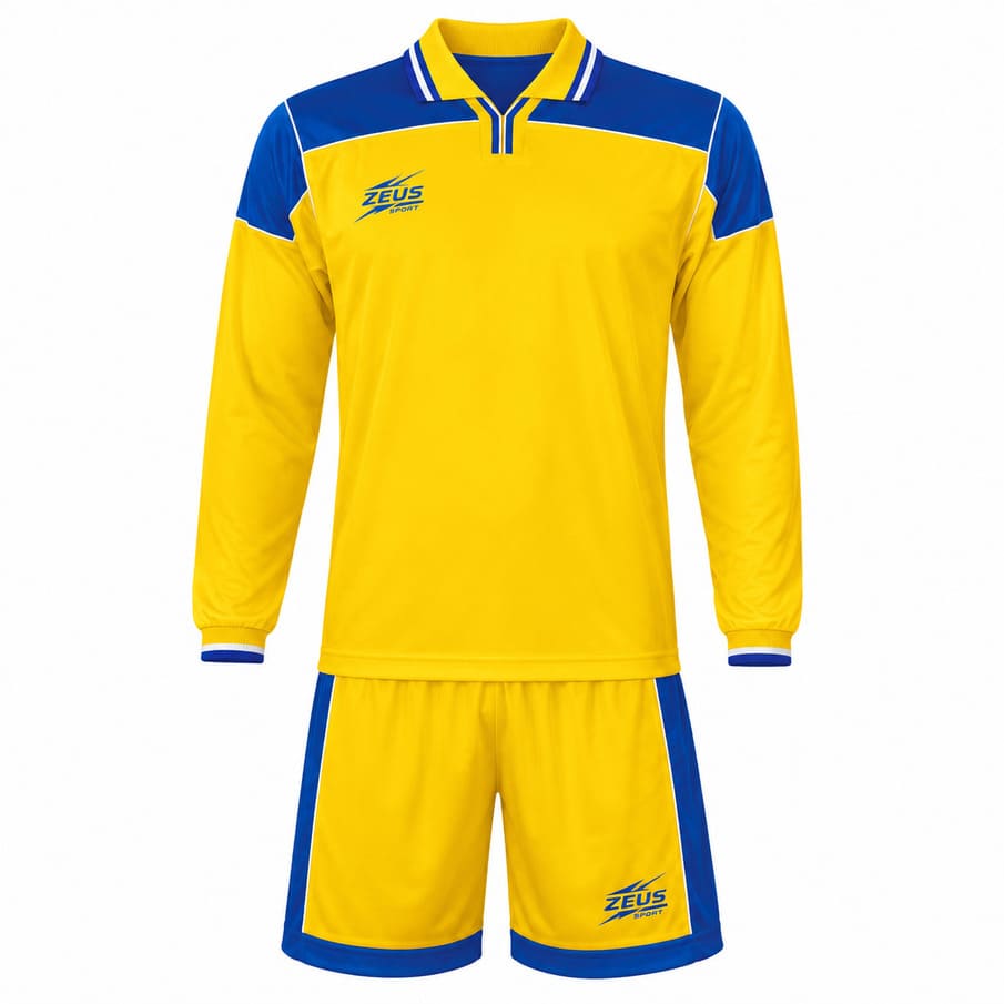 Zeus Kit Hermes Trikotset 2-delig geel/royalblauw/wit