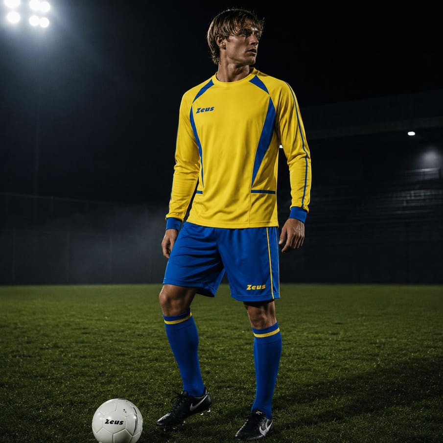 Zeus Kit Brazil Heren Tenueset 2-delig geel/royal