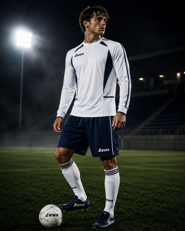 Zeus Kit Brazil Heren Truitje-Set 2-delig wit/blauw