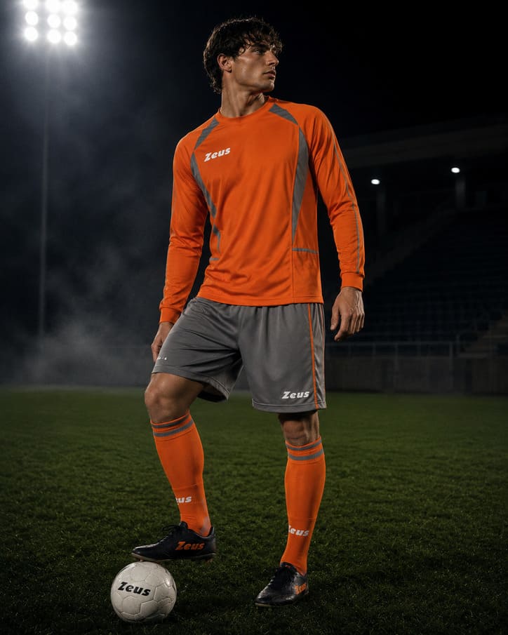 Zeus Kit Brazil Heren Truitje-set 2-delig oranje/grijs