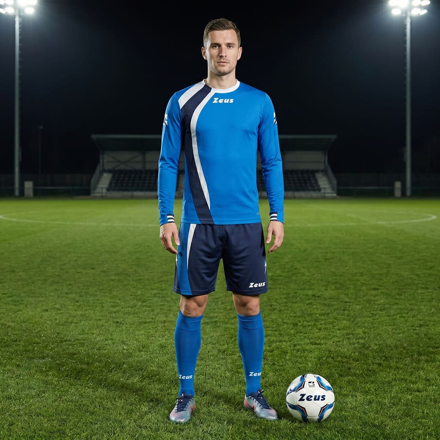 Zeus tenue Spanje shirt + short 2-delig. Ml royal blauw