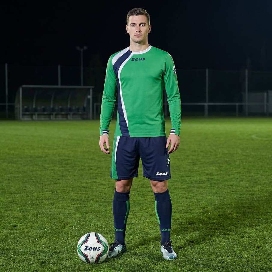 Zeus Kit Spanje T-shirt + Shorts 2-delig Ml groen/blauw