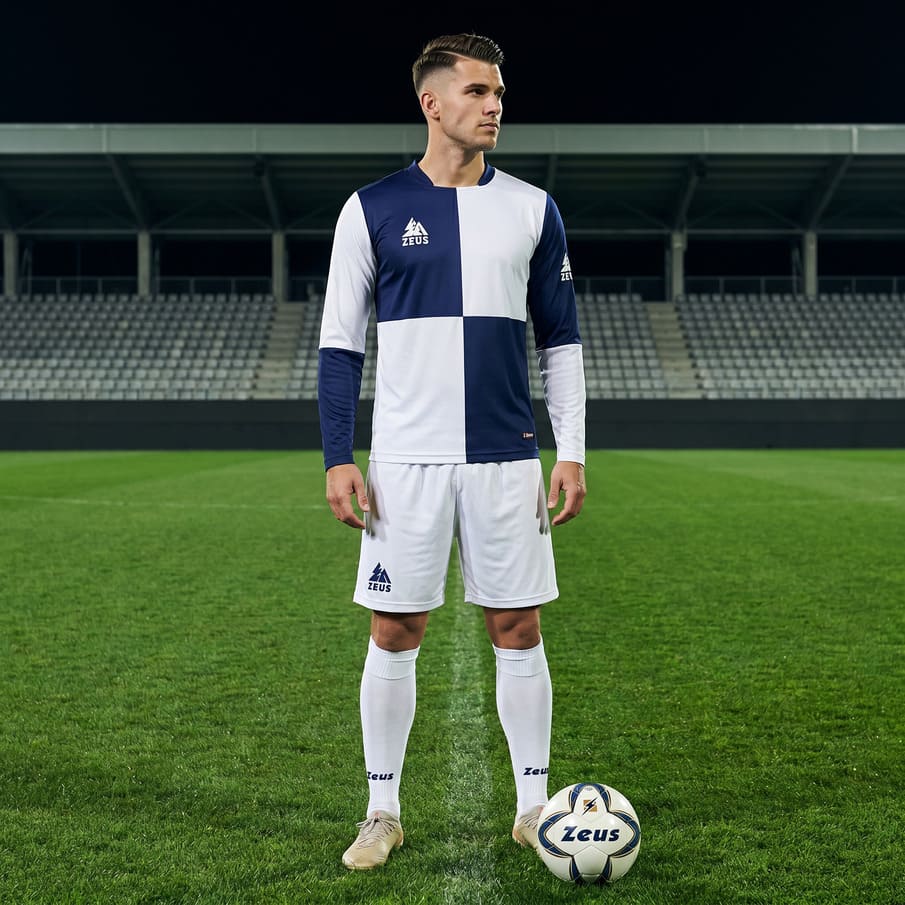 Zeus Kit Yaris Heren Shirt-Set 2-delig blauw/wit
