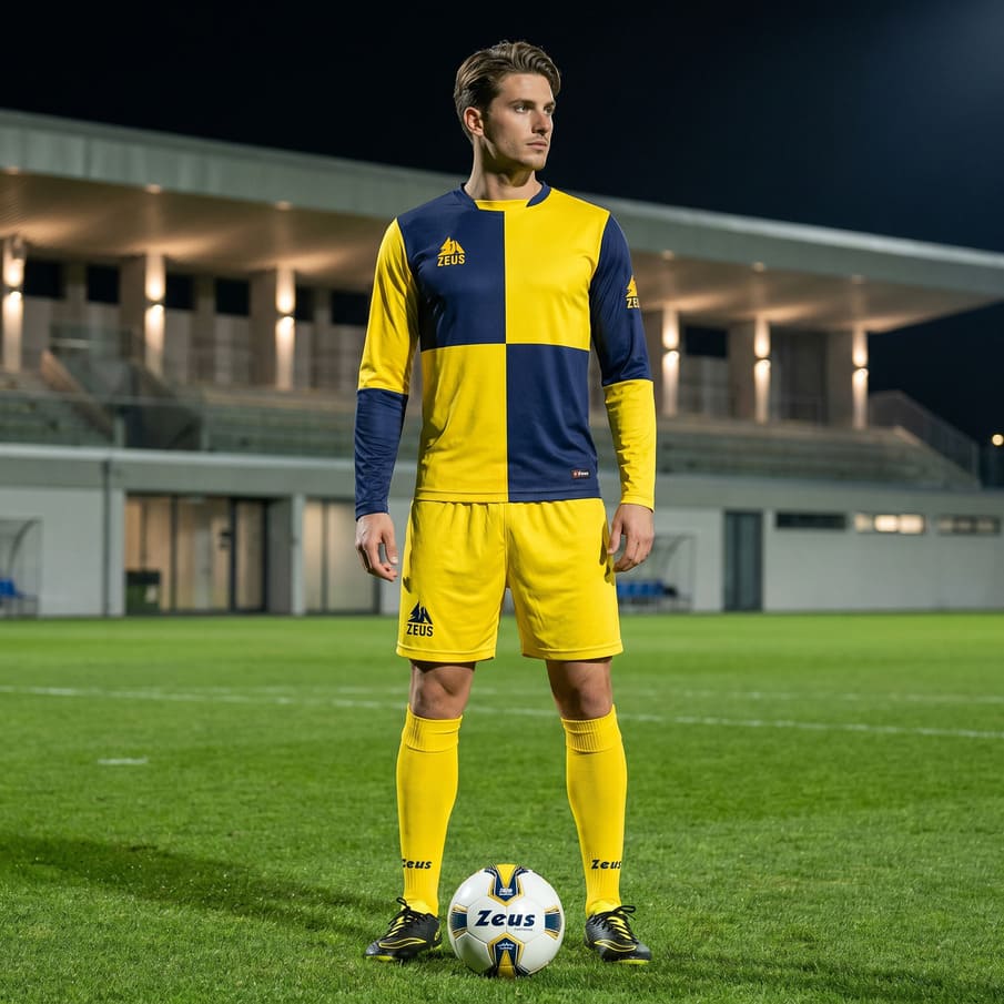Zeus Kit Yaris Heren T-shirtset 2-delig blauw/geel