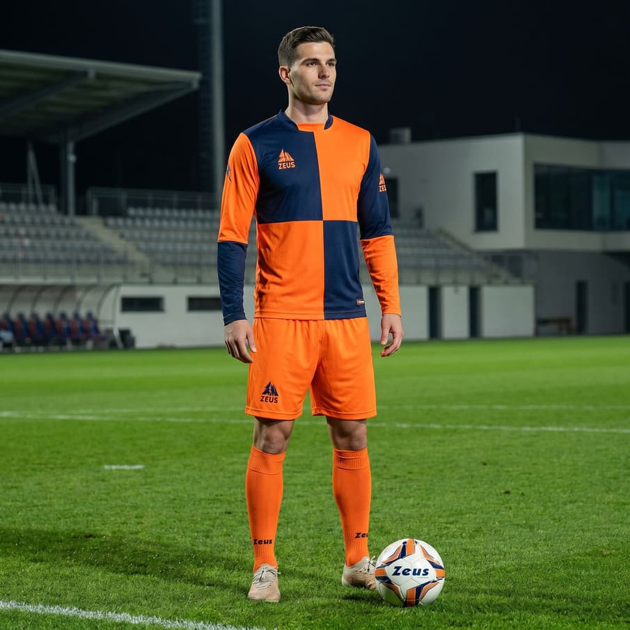 Zeus Kit Yaris Heren T-shirtset 2-delig blauw/oranje