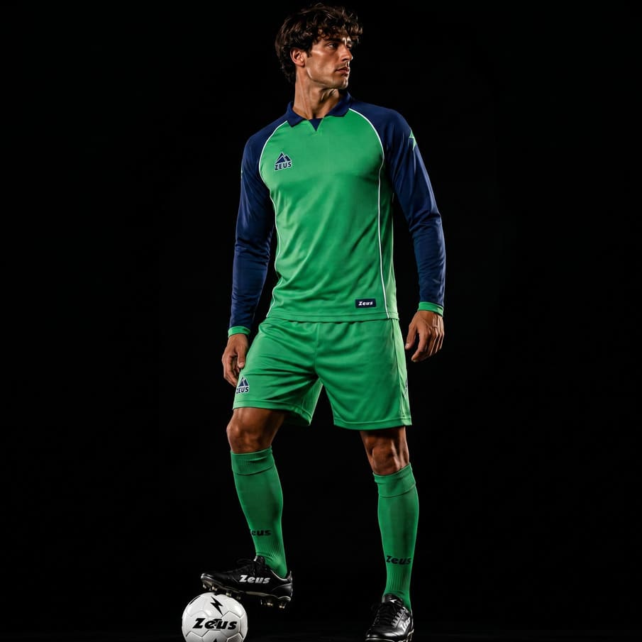 Zeus Kit Athos Heren Trikotset 2-delig groen/blauw