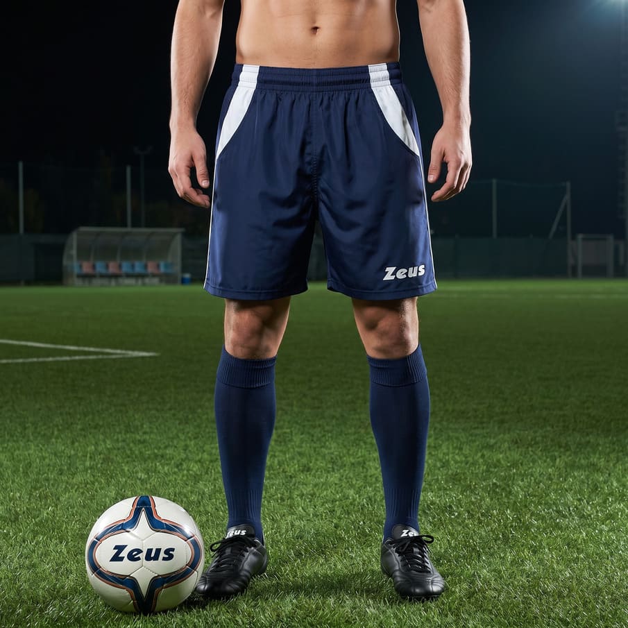 Zeus Korte Broek Pippo Heren Training Shorts blauw/wit