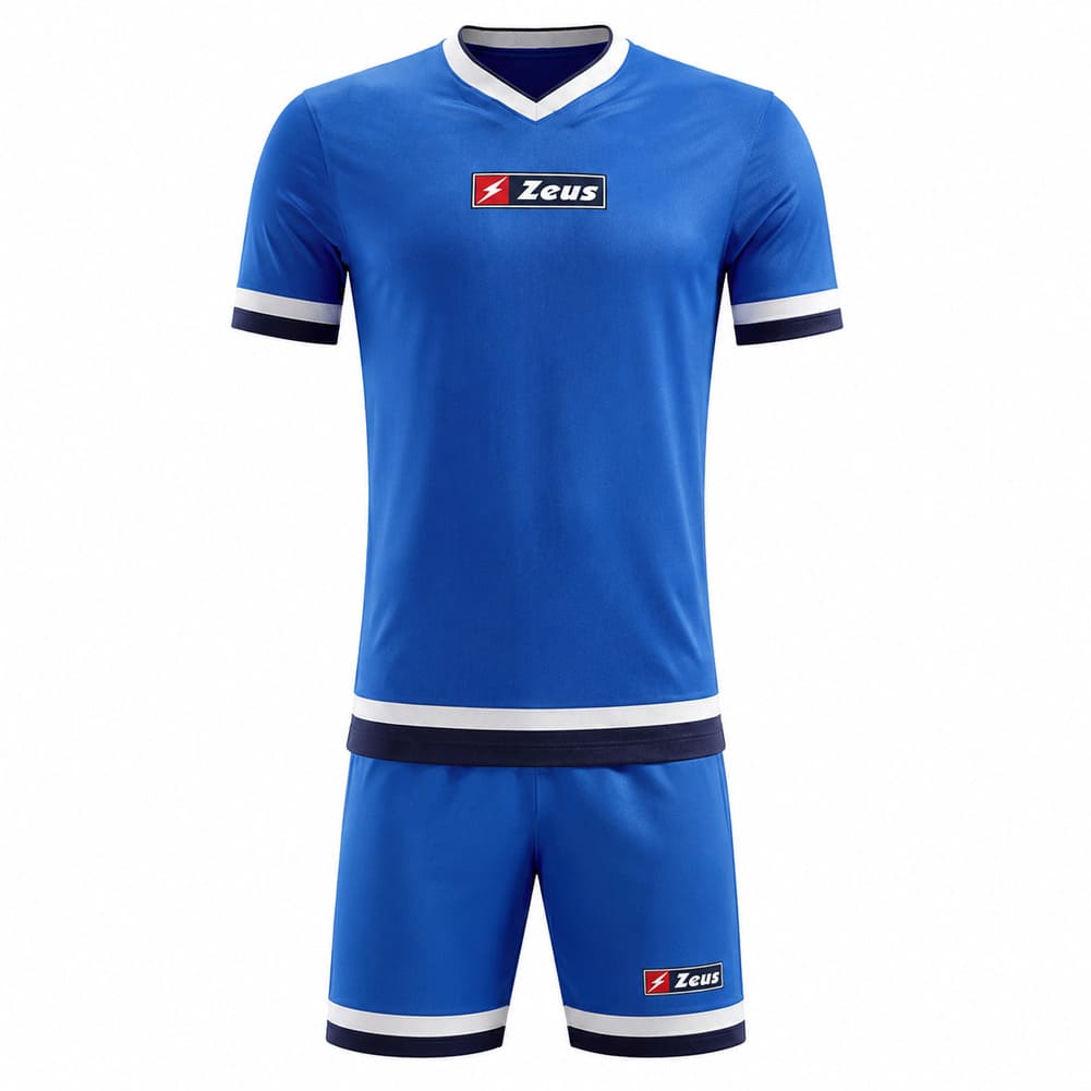Zeus Kit Magic Basketball Trikot + Shorts royalblau/weiß