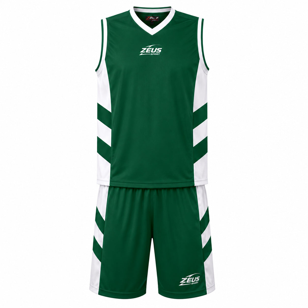 Zeus Kit Egizio Basketbal Tricot Set groen/wit