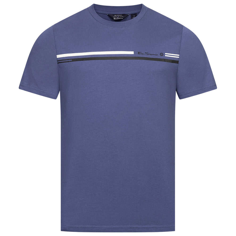 BEN SHERMAN Seasonal Stripe Heren T-shirt 1012607N-RIVIERABLUE
