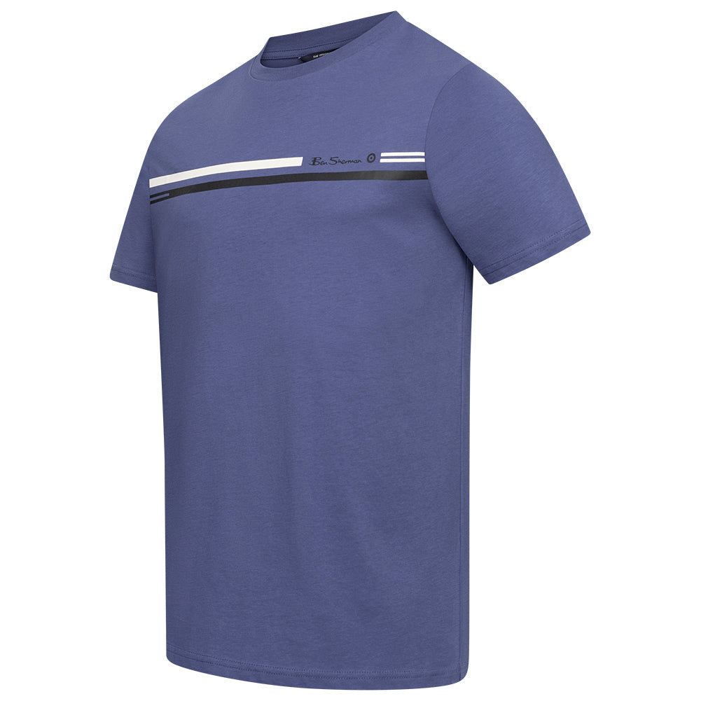 BEN SHERMAN Seasonal Stripe Heren T-shirt 1012607N-RIVIERABLUE