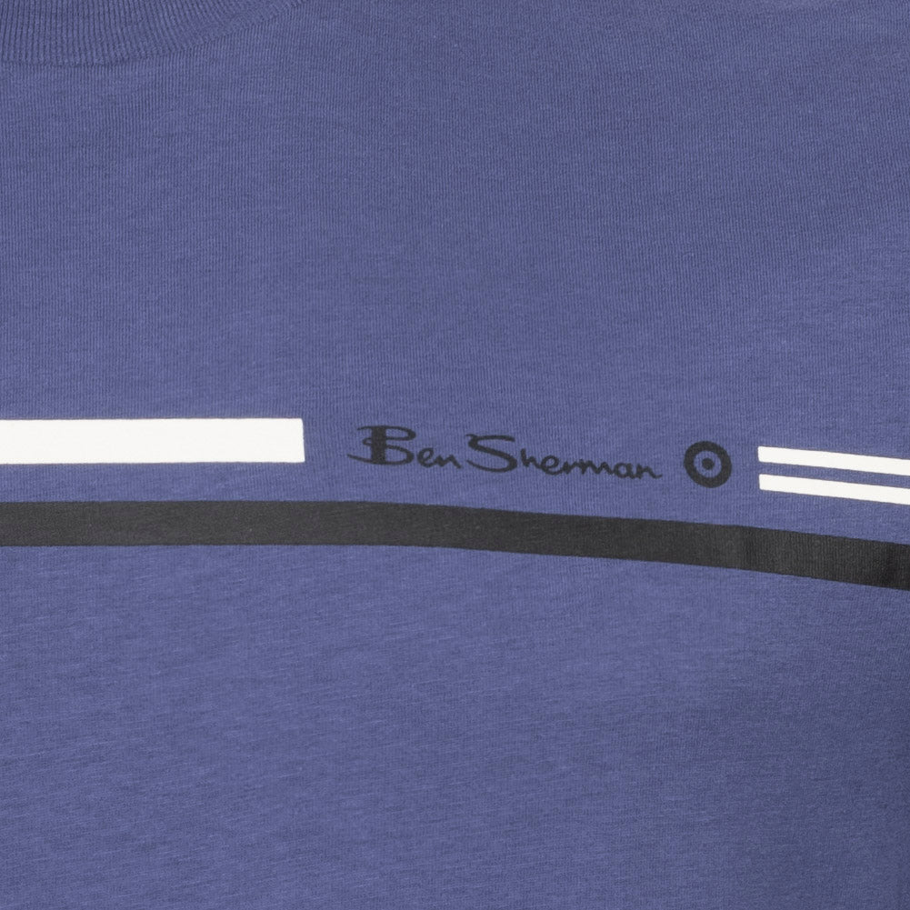 BEN SHERMAN Seasonal Stripe Heren T-shirt 1012607N-RIVIERABLUE