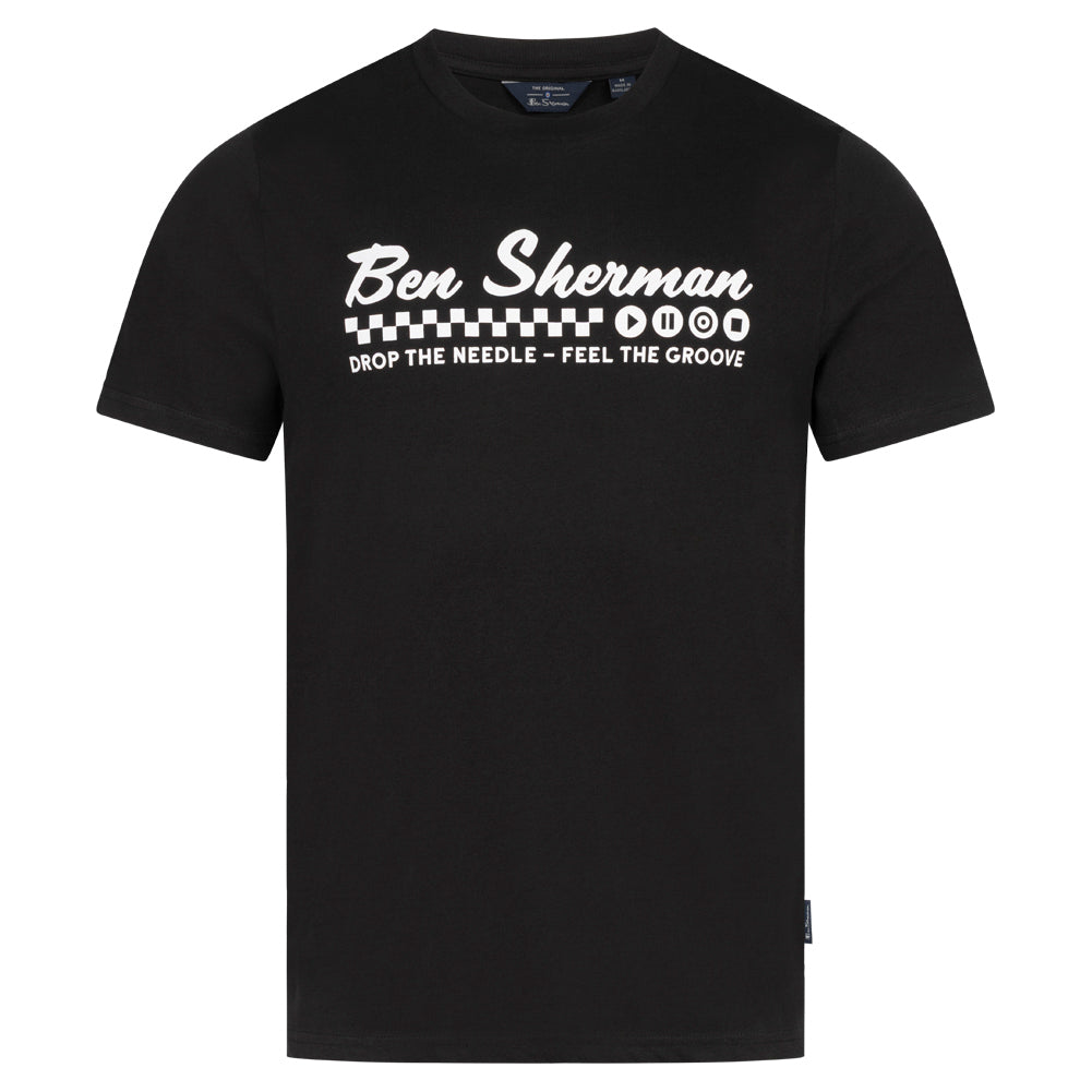 BEN SHERMAN Feel the Groove T-shirt voor heren 1012965-BLACK