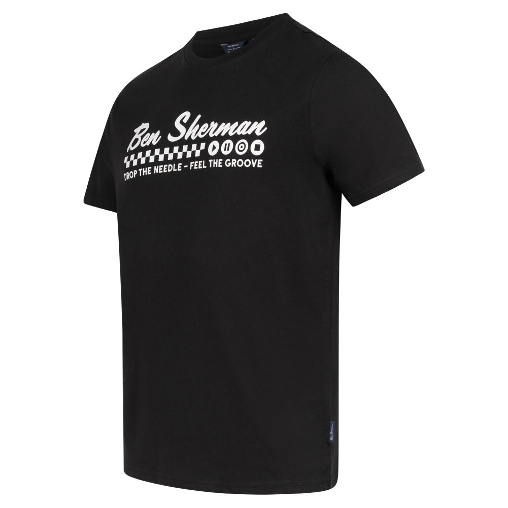 BEN SHERMAN Feel the Groove T-shirt voor heren 1012965-BLACK