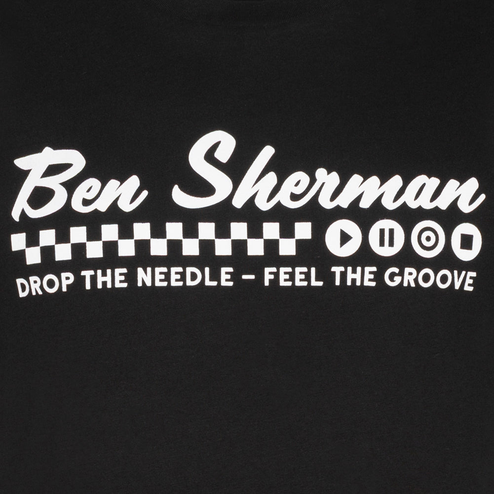 BEN SHERMAN Feel the Groove T-shirt voor heren 1012965-BLACK