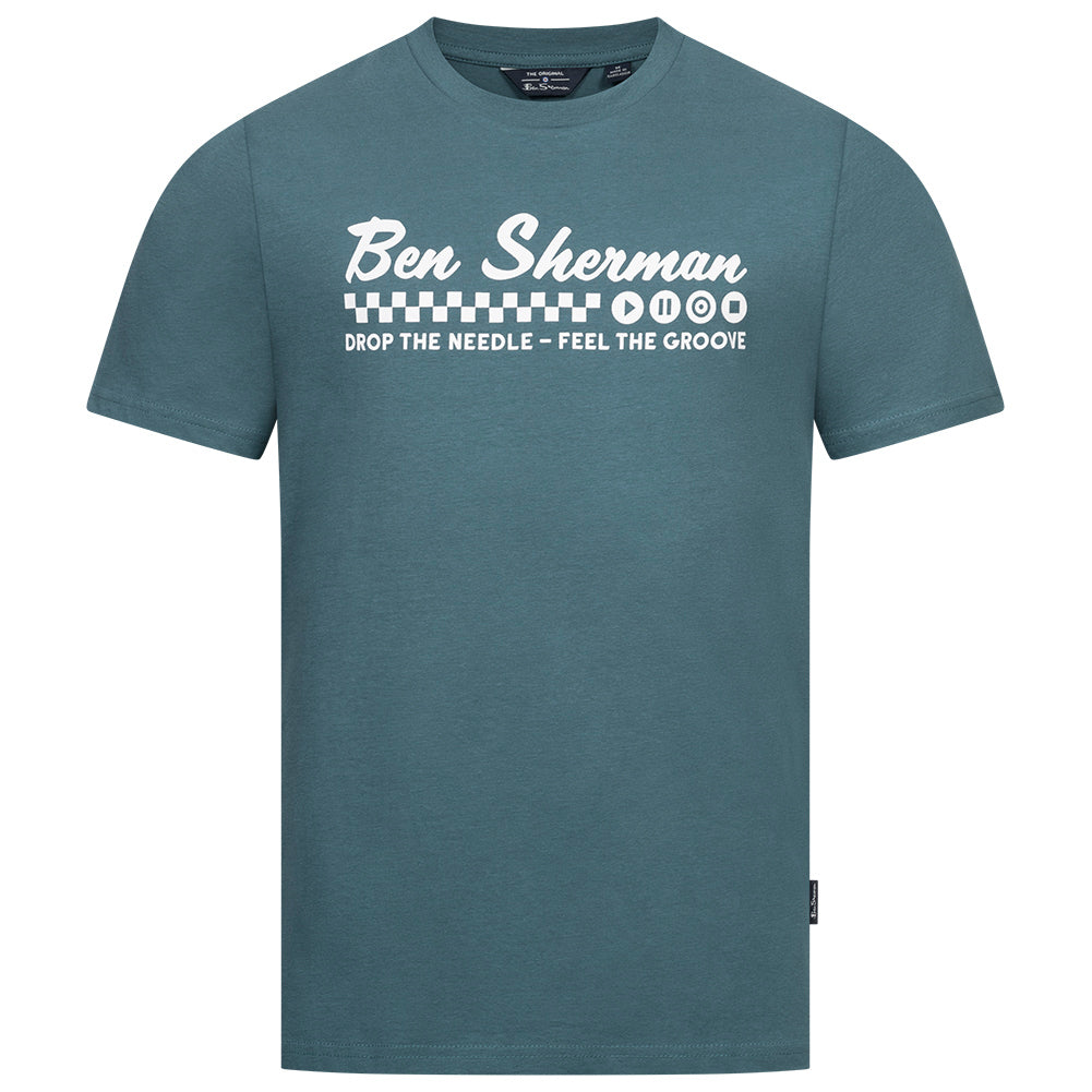 BEN SHERMAN Feel the Groove T-shirt voor heren 1012965-TEAL