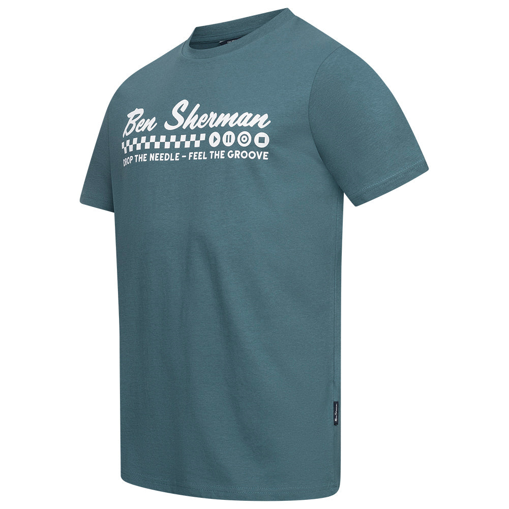 BEN SHERMAN Feel the Groove T-shirt voor heren 1012965-TEAL