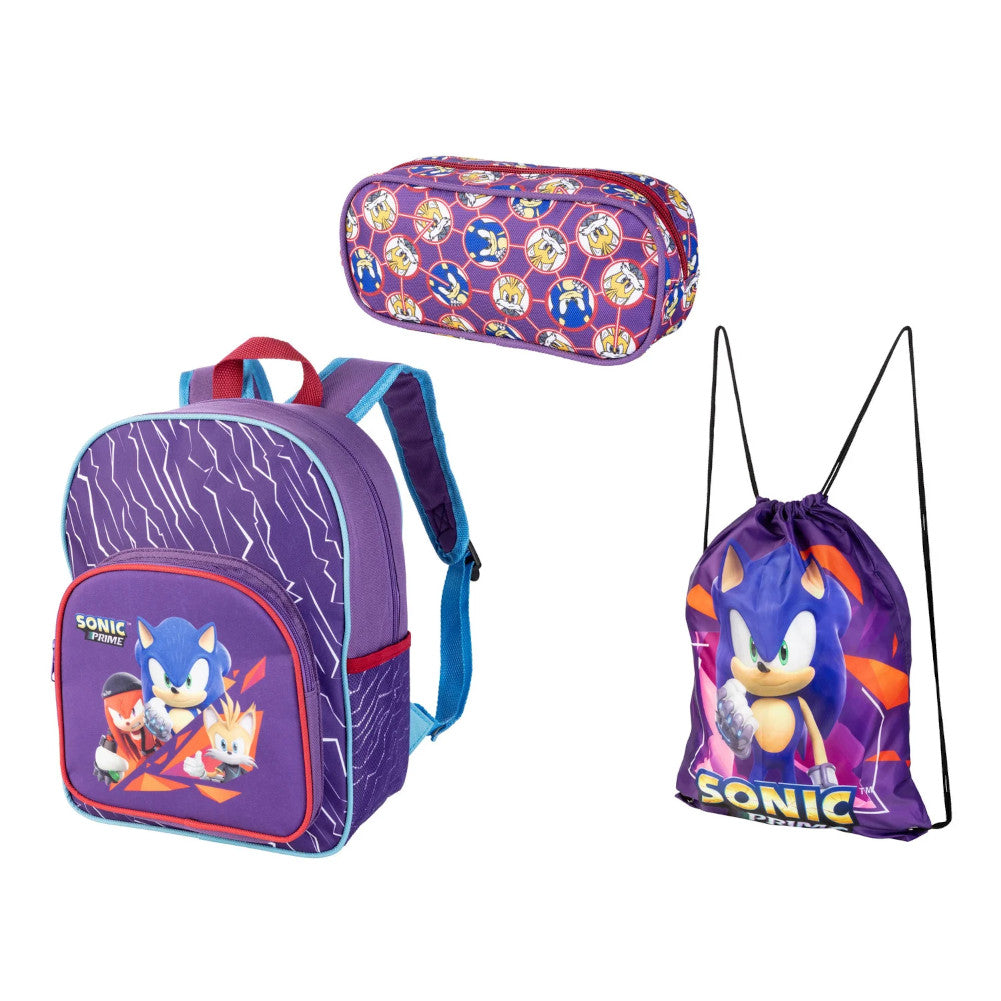 Sonic the Hedgehog Kinder Back to School Set 3-delig. Rugzak, Tas, Map 1244561