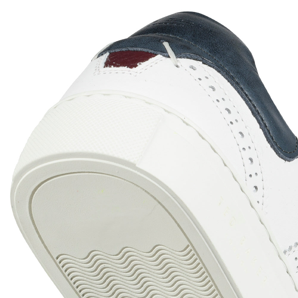 TED BAKER Dennton Cupsole Heren Leren Schoenen 243218-WHITE