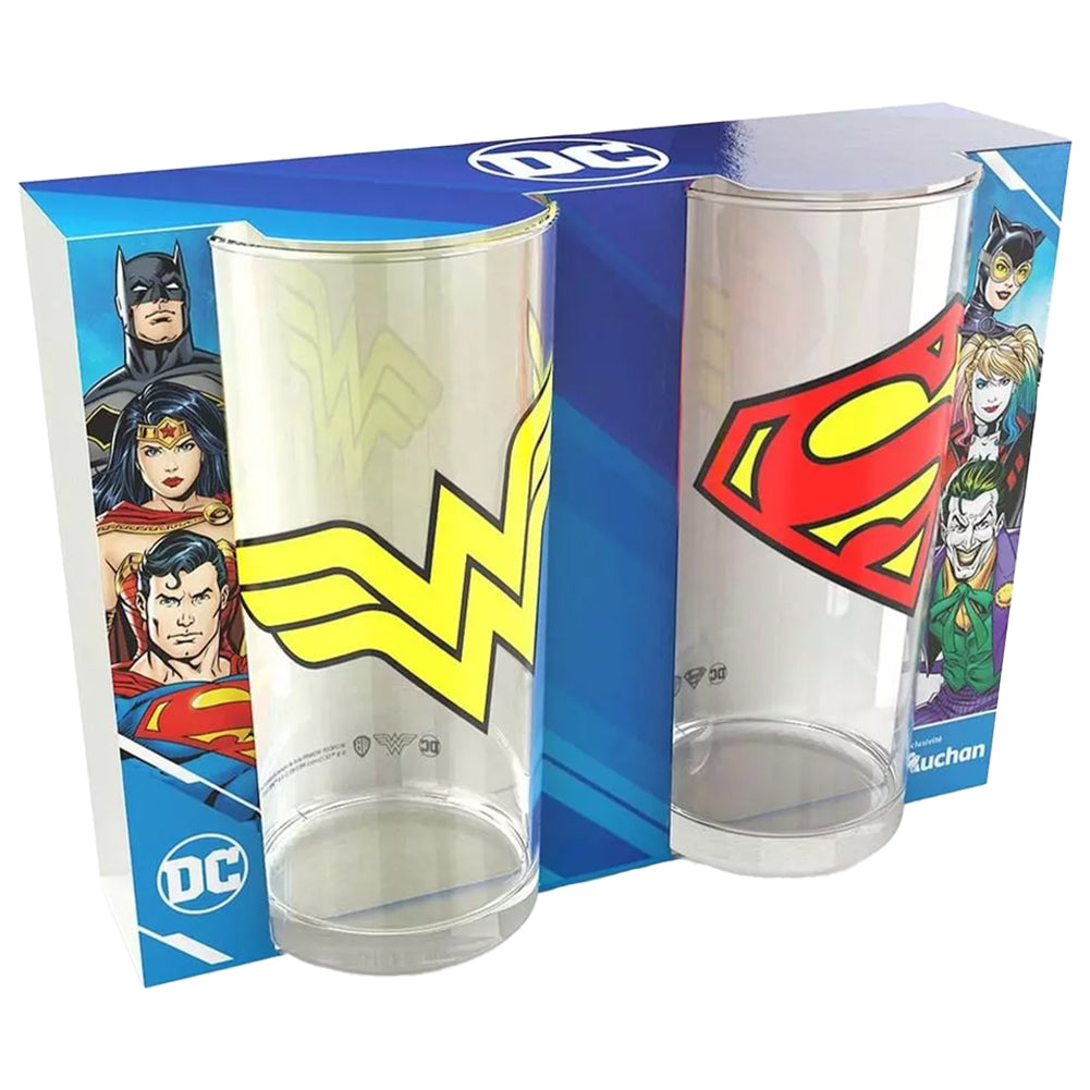 DC Comics 2 drinkglazen set Wonder Woman & Superman 0,27 L 24863