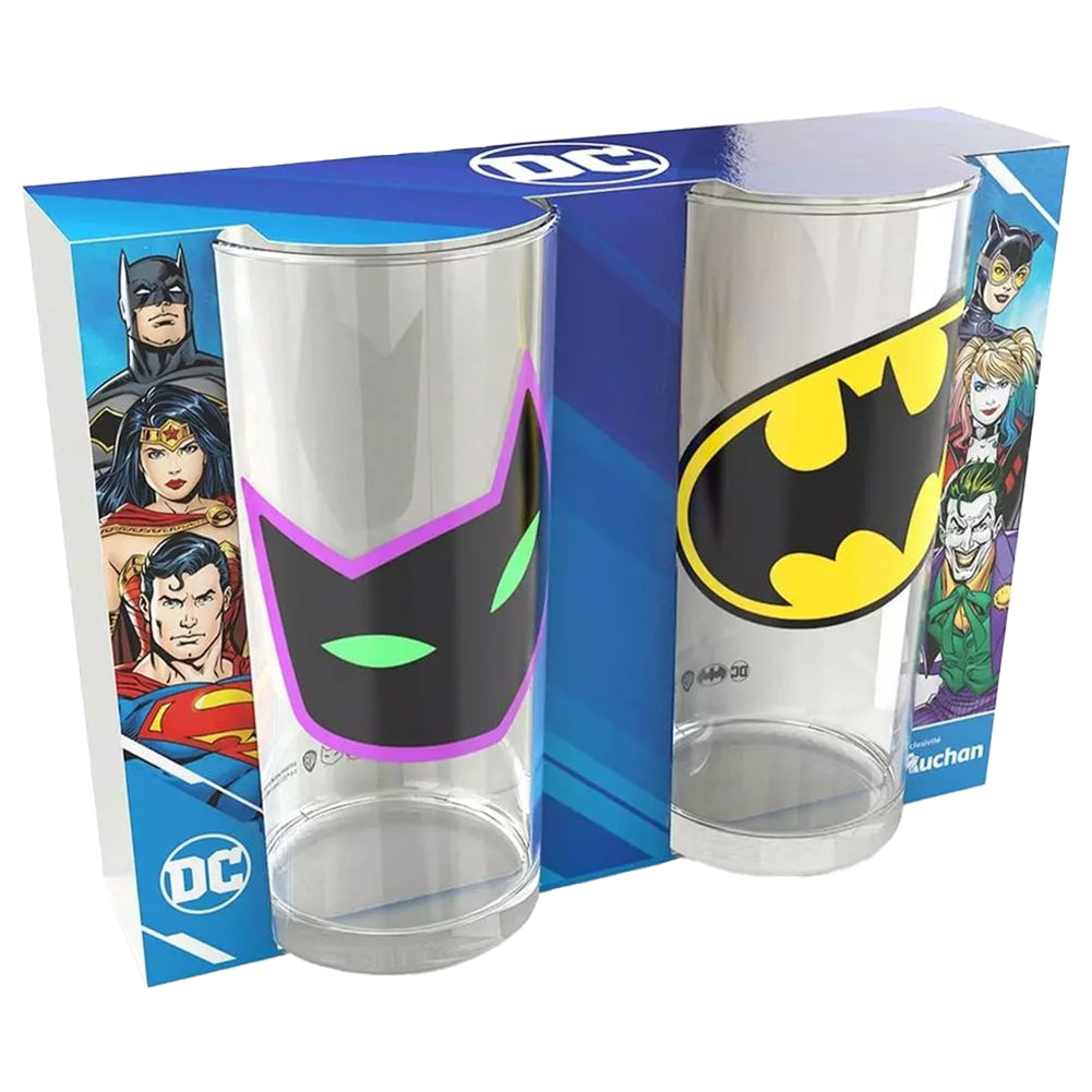 DC Comics 2 Drinkglazen Set Wonder Woman Batman & Batgirl 0,27 L 24864