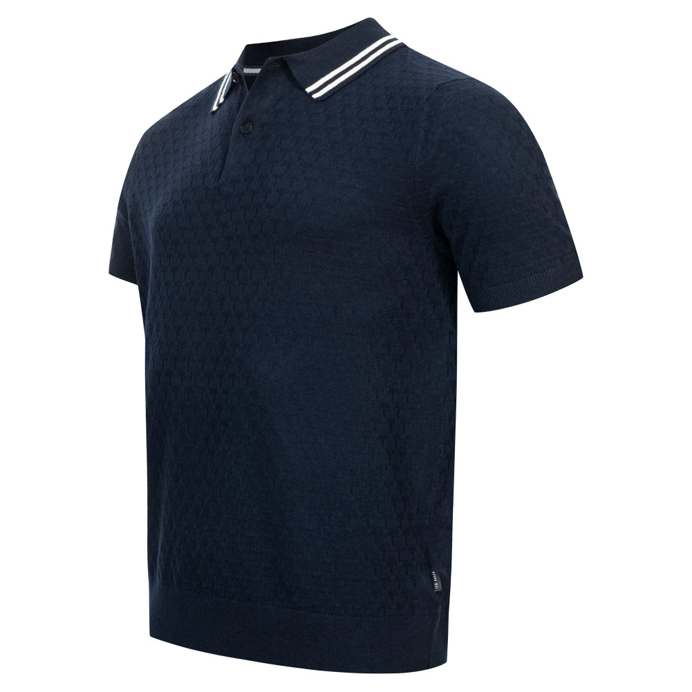 TED BAKER Mahana Gestikt Polo Heren 267386-NAVY