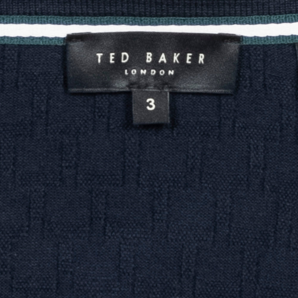 TED BAKER Mahana Gestikt Polo Heren 267386-NAVY