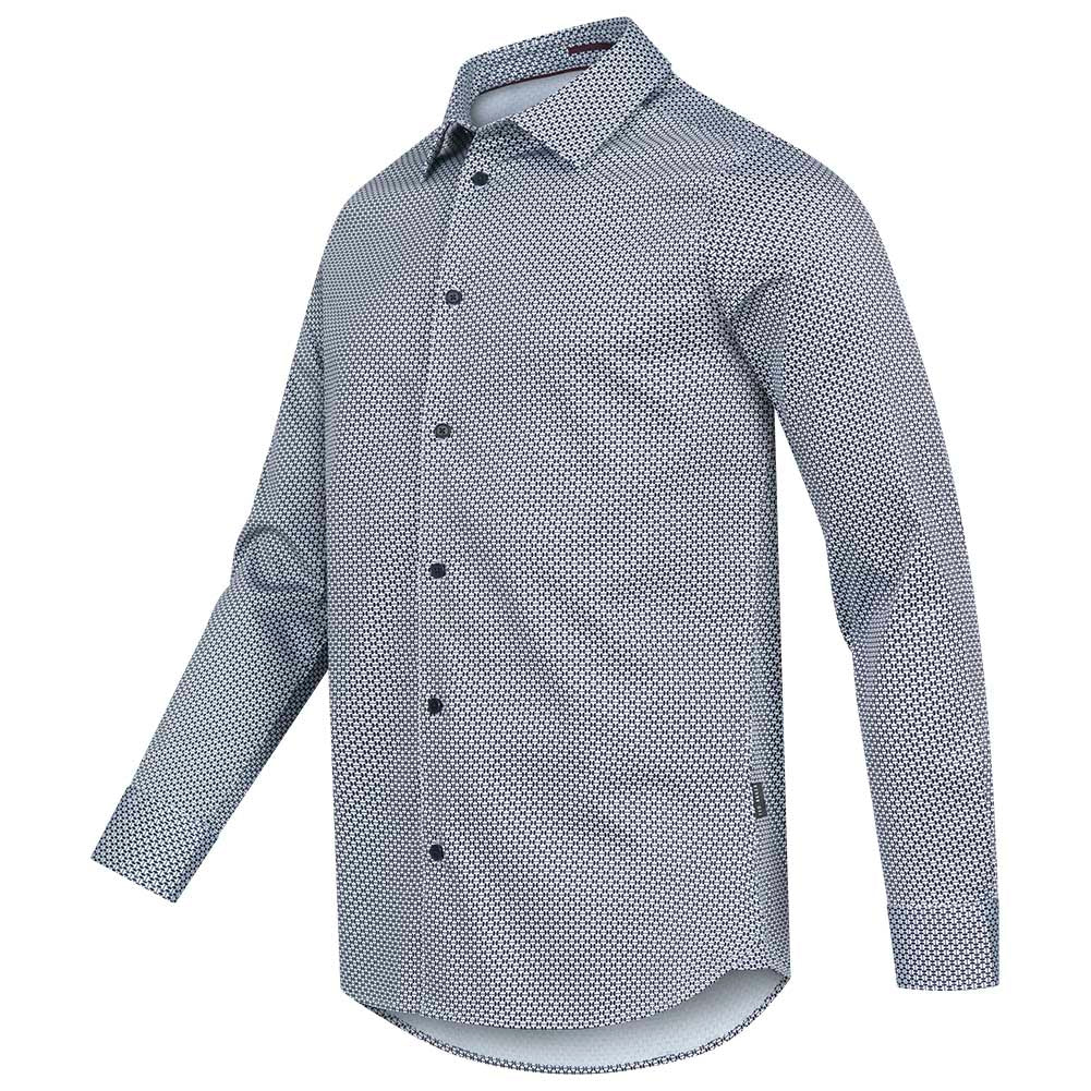 TED BAKER Faenza Geo heren overhemd met lange mouwen 272167-NAVY