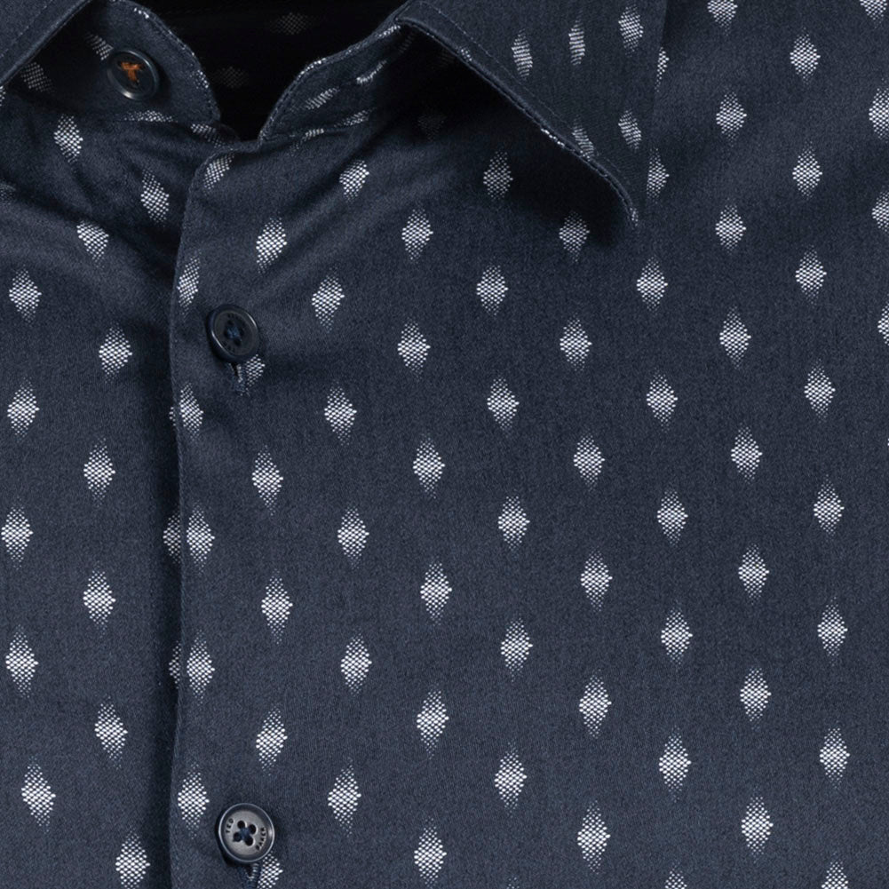 TED BAKER Ardea Dot Heren Overhemd met Lange Mouwen 272171-NAVY