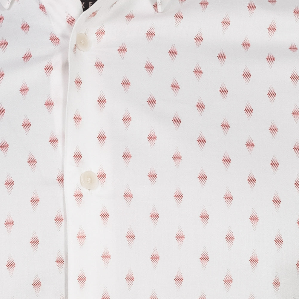 TED BAKER Ardea Dot Heren Overhemd met Lange Mouwen 272171-WIT