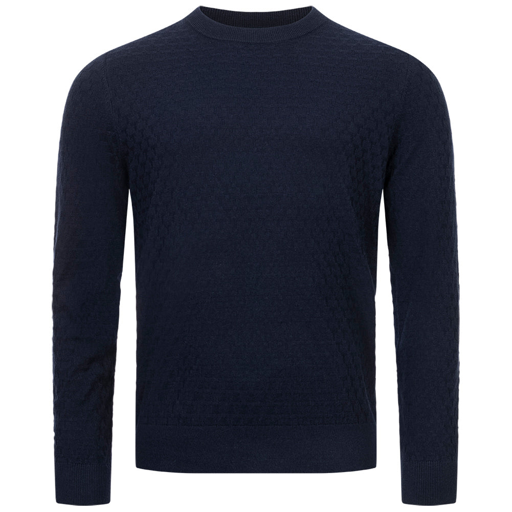 TED BAKER Loung Stitch Crew Neck Sweatshirt voor heren 273063-NAVY