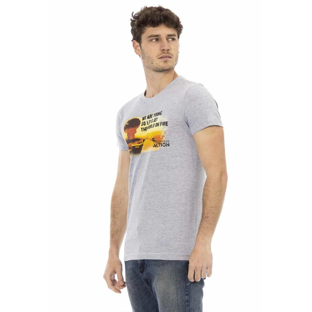 TRUSSARDI Action Heren Young Fire T-shirt Grijs 2AT02C013
